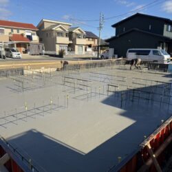 T様邸～基礎ベース打設